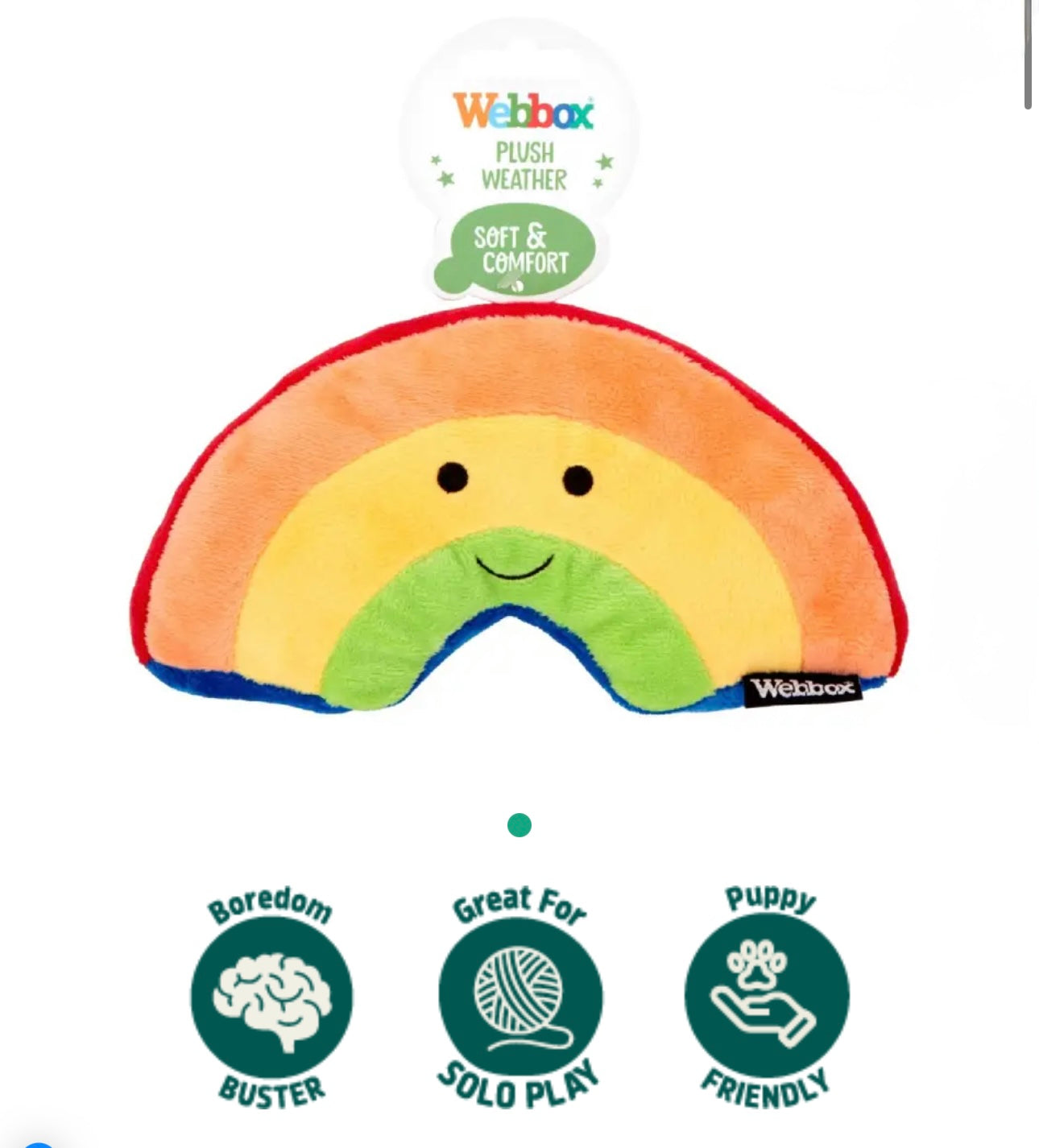 Plush Rainbow Dog Toy