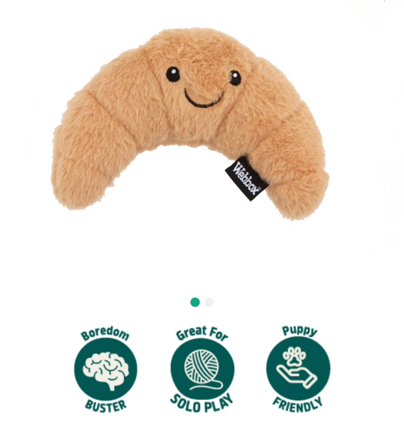 Plush Food Dog Toy – Croissant