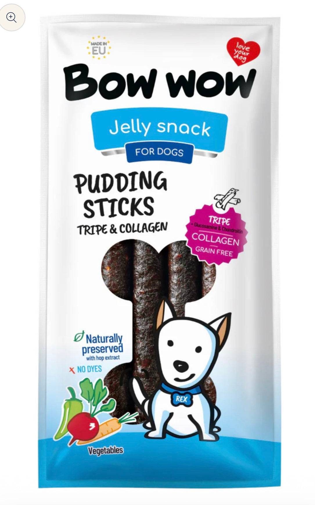 Bow Wow Pudding Sticks - Tripe & Collagen Caramel