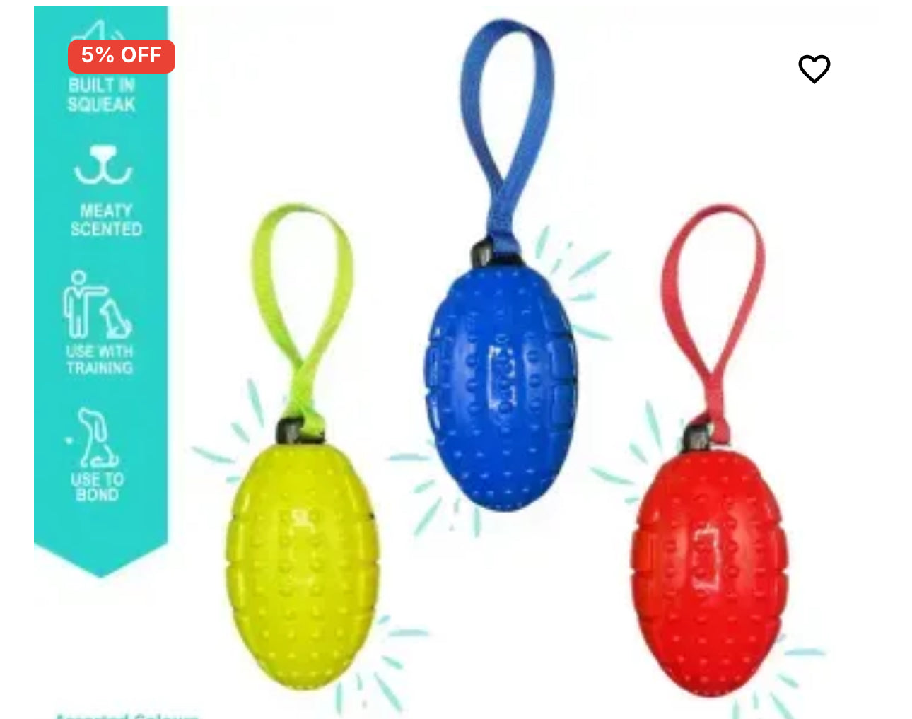 Meaty Rugby Ball Toy
