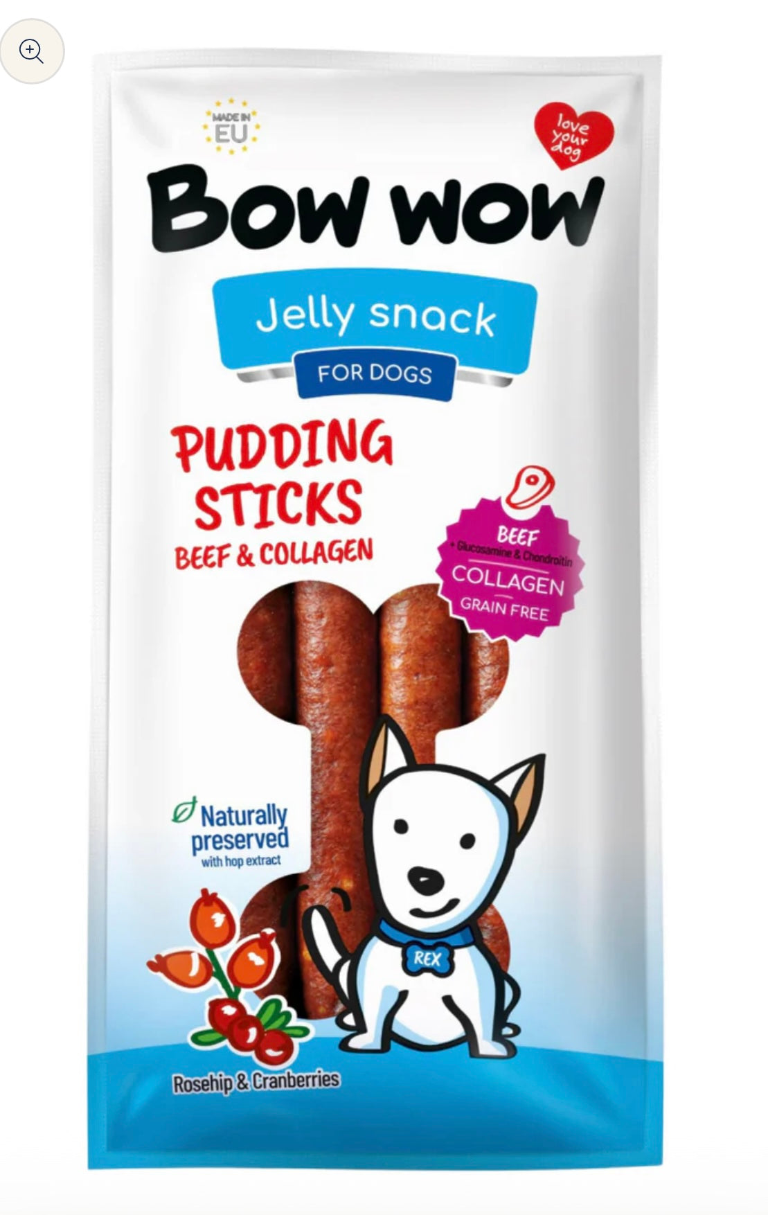 Bow Wow Pudding Sticks - Beef & Collagen