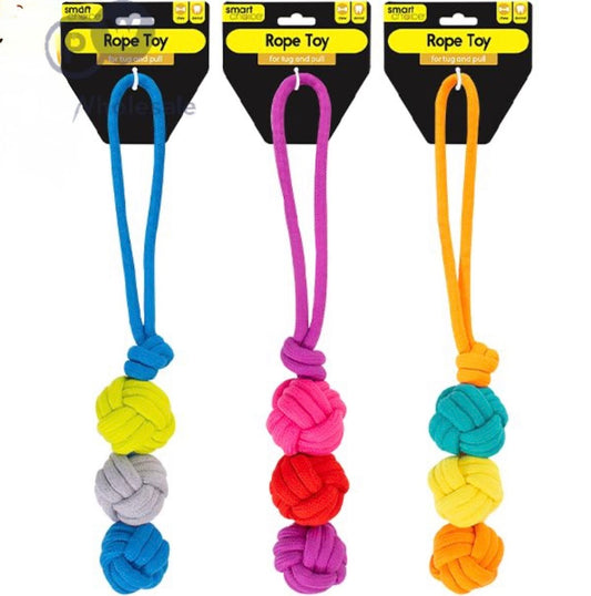Triple knot ball rope dog Toy